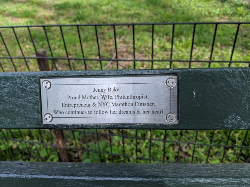 I saw this bench in Central Park