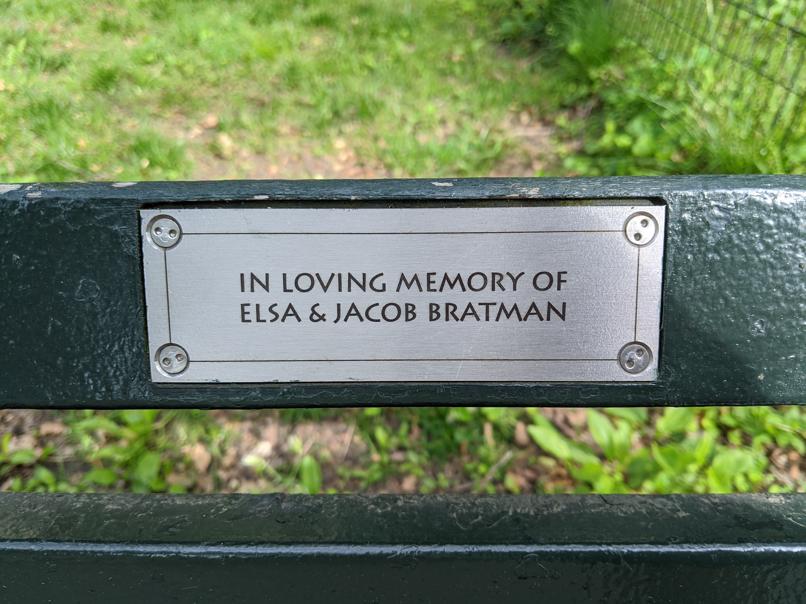 I saw this bench in Central Park