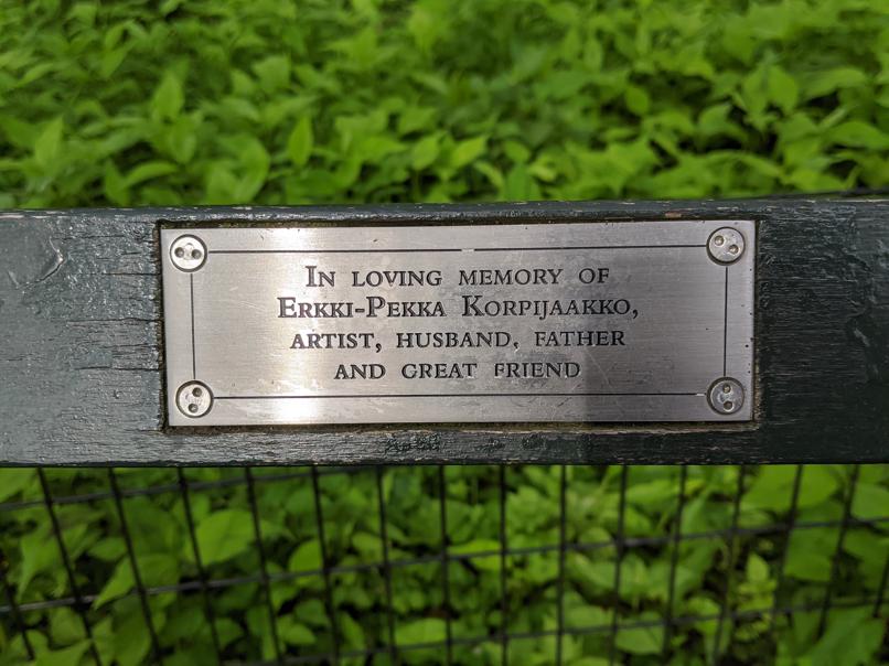 I saw this bench in Central Park