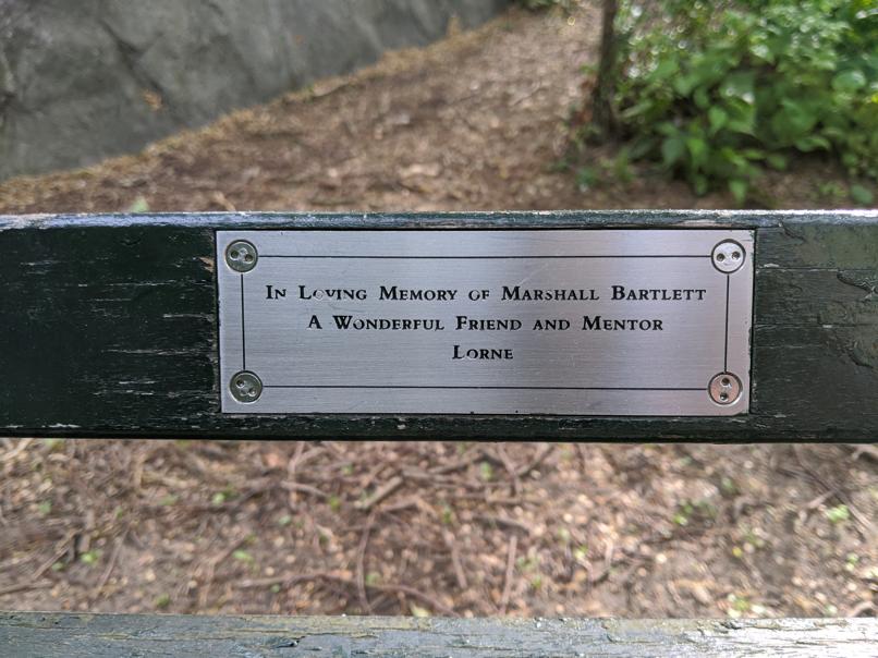 I saw this bench in Central Park