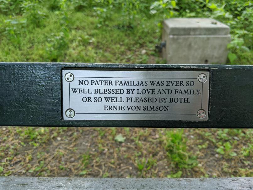 I saw this bench in Central Park