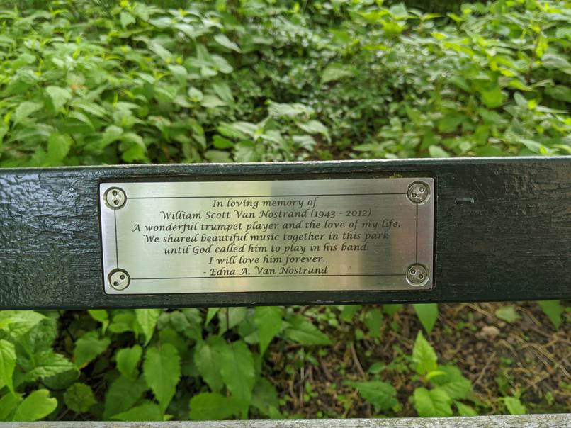 I saw this bench in Central Park