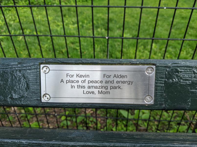 I saw this bench in Central Park