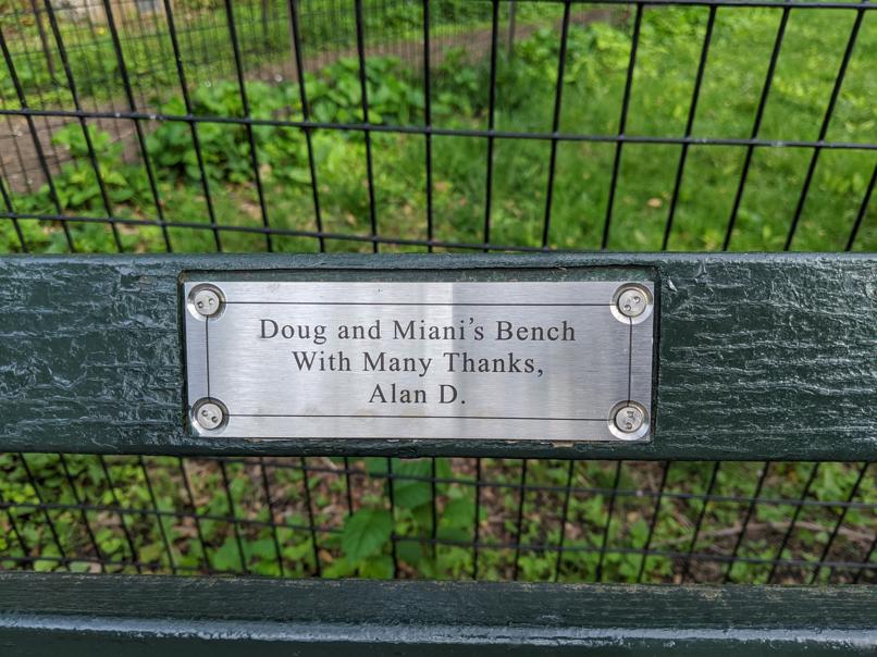 I saw this bench in Central Park