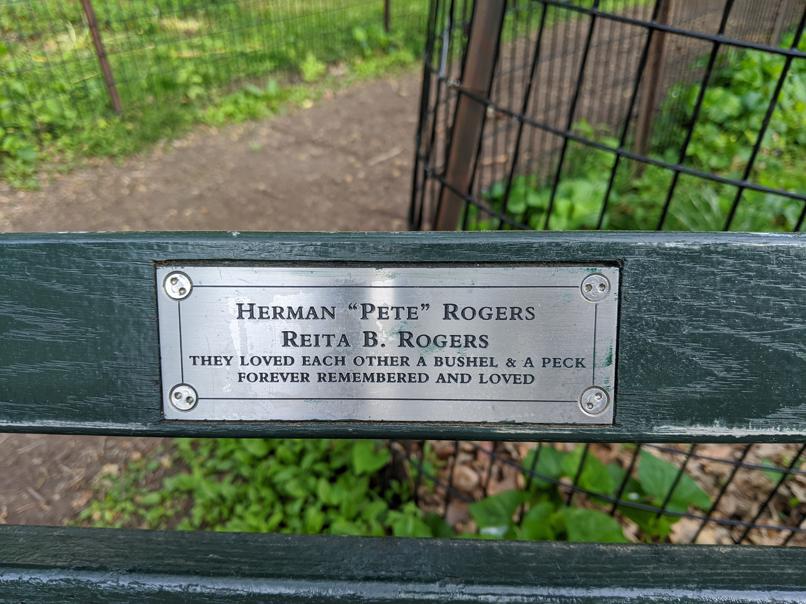 I saw this bench in Central Park