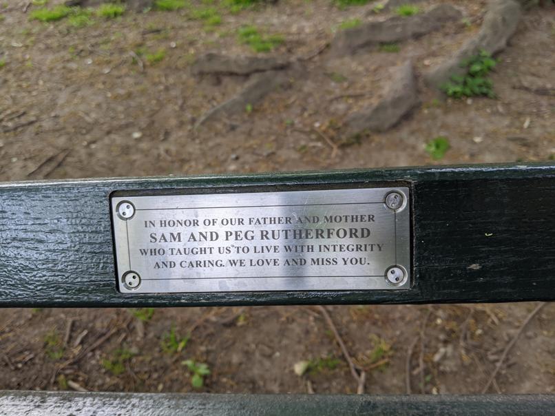 I saw this bench in Central Park