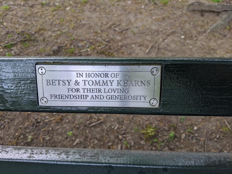 I saw this bench in Central Park