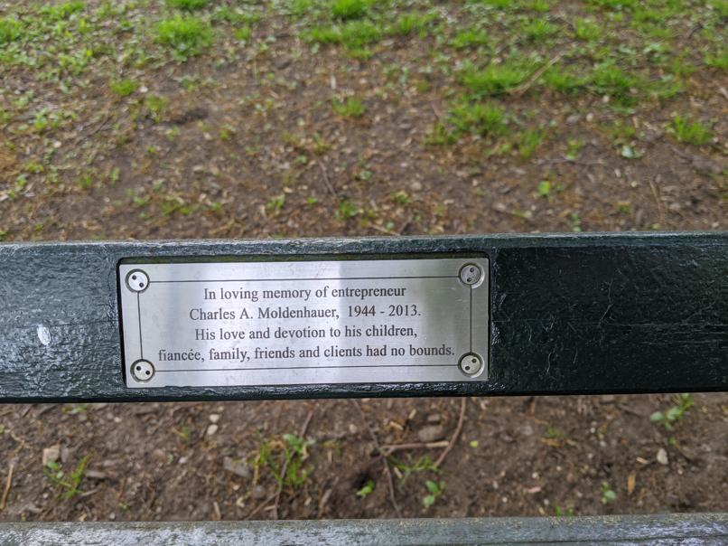 I saw this bench in Central Park