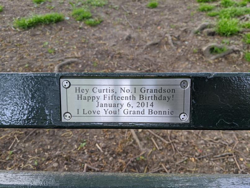 I saw this bench in Central Park