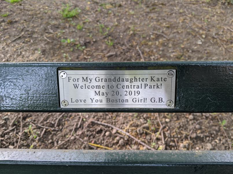 I saw this bench in Central Park