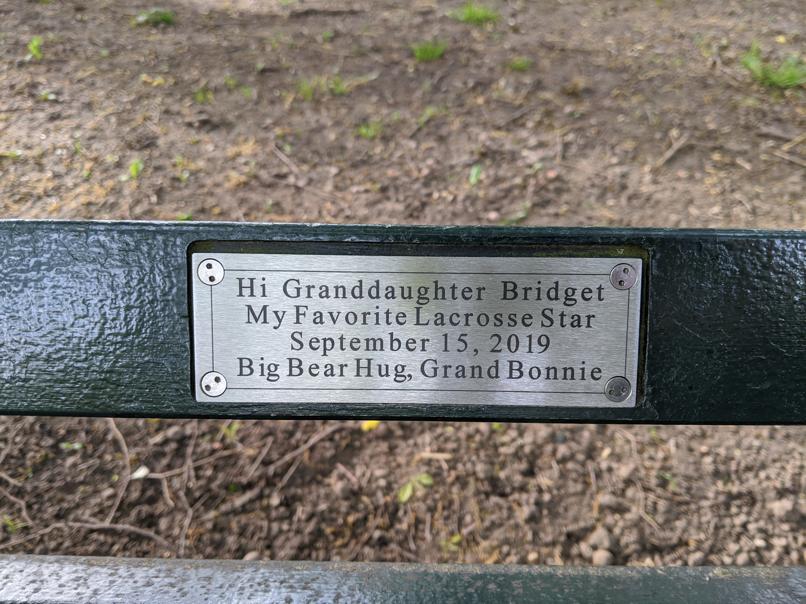 I saw this bench in Central Park