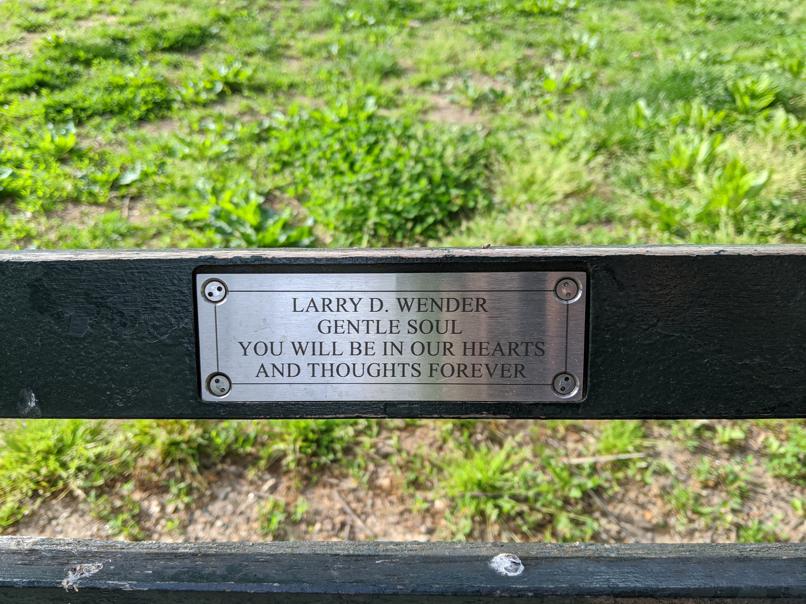 I saw this bench in Central Park