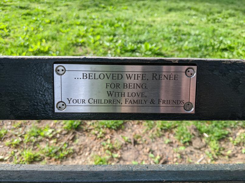 I saw this bench in Central Park