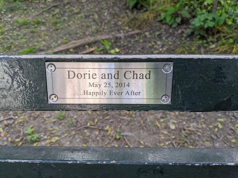 I saw this bench in Central Park