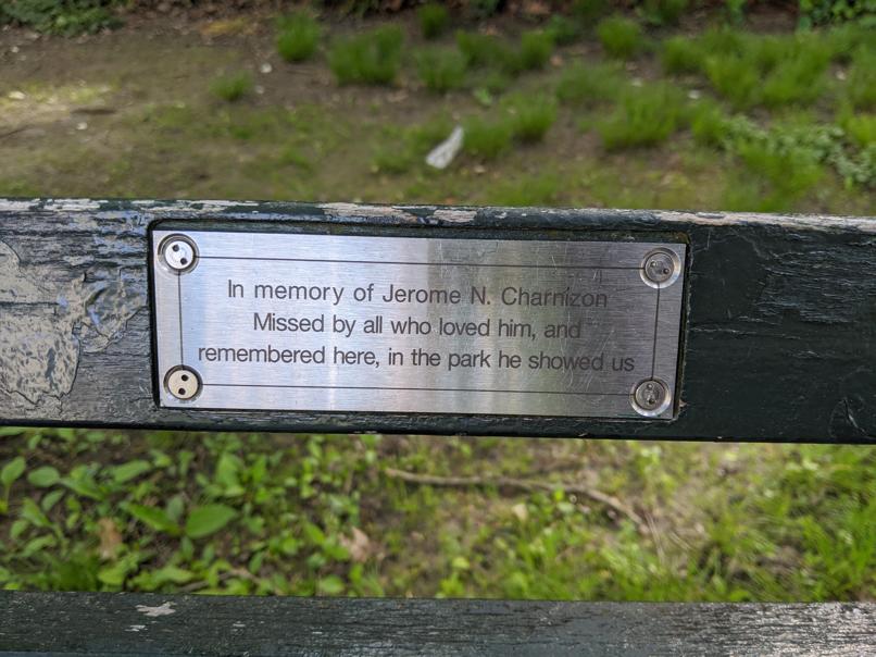 I saw this bench in Central Park