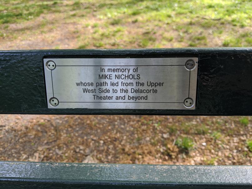 I saw this bench in Central Park