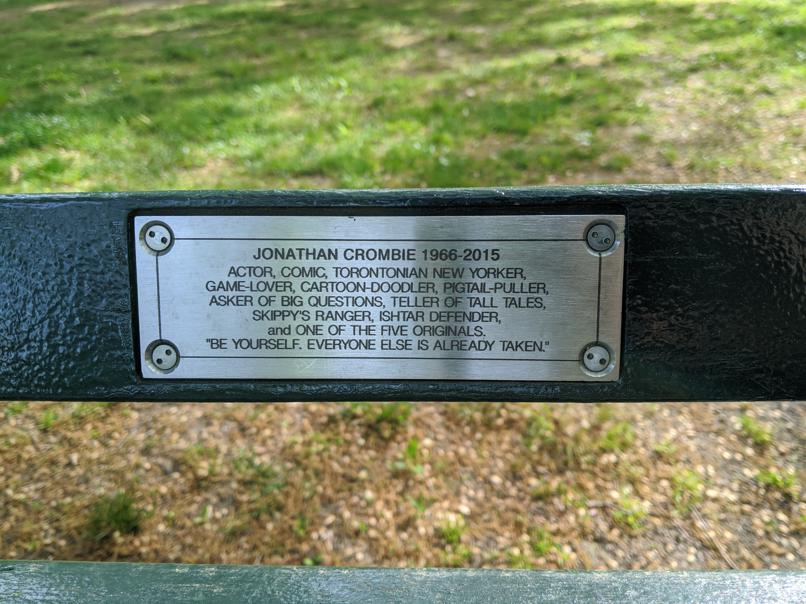 I saw this bench in Central Park