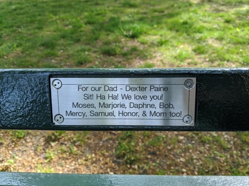 I saw this bench in Central Park