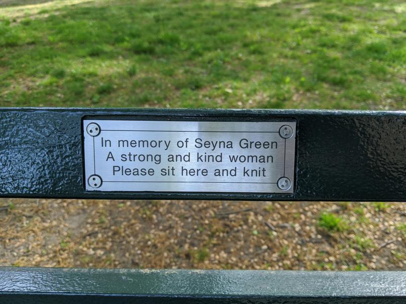 I saw this bench in Central Park