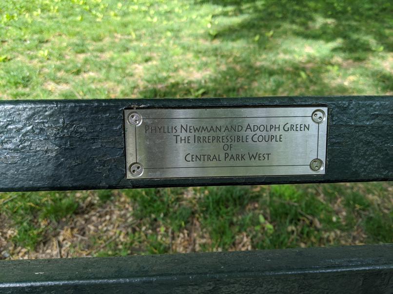 I saw this bench in Central Park