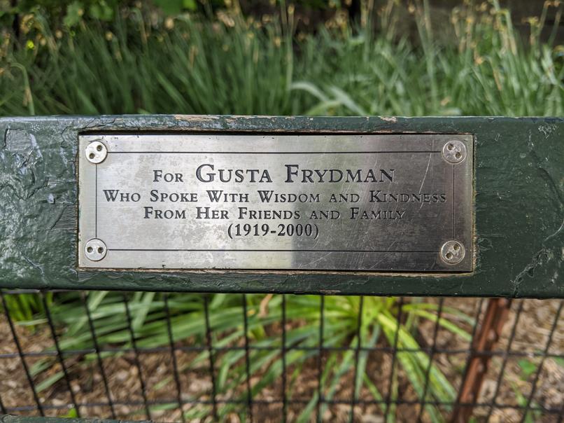 I saw this bench in Central Park