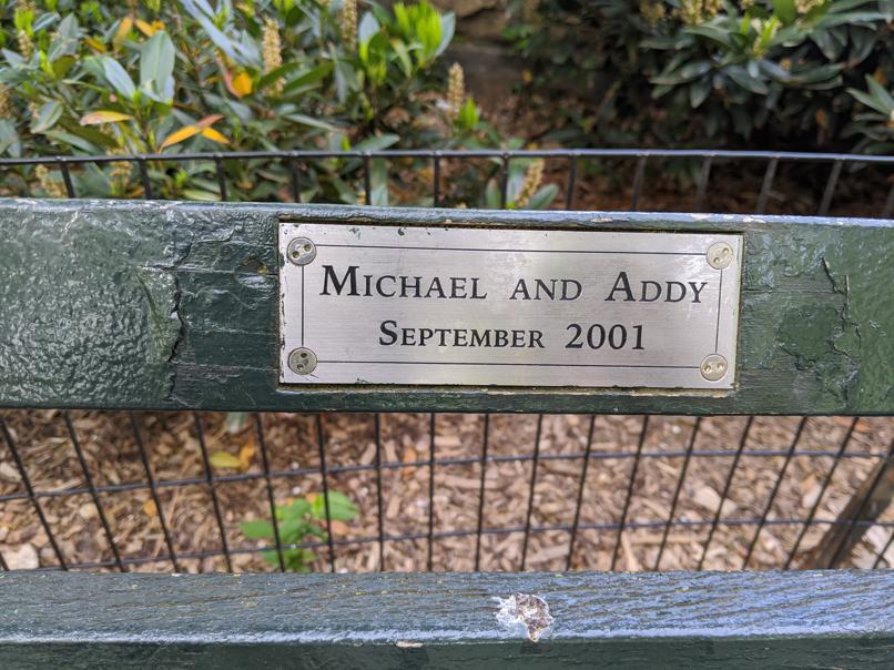 I saw this bench in Central Park