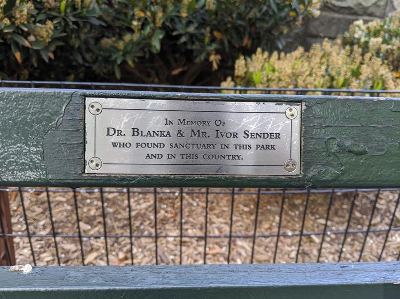 I saw this bench in Central Park