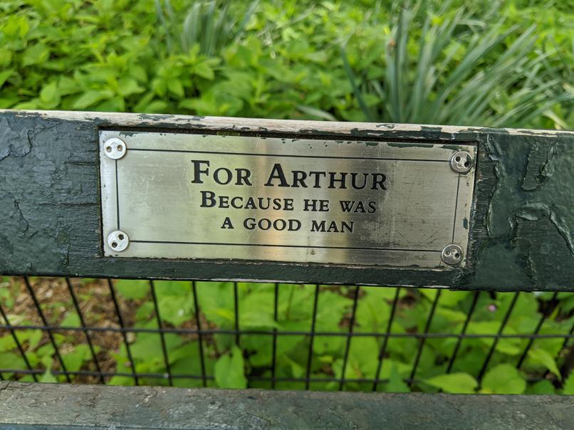 I saw this bench in Central Park