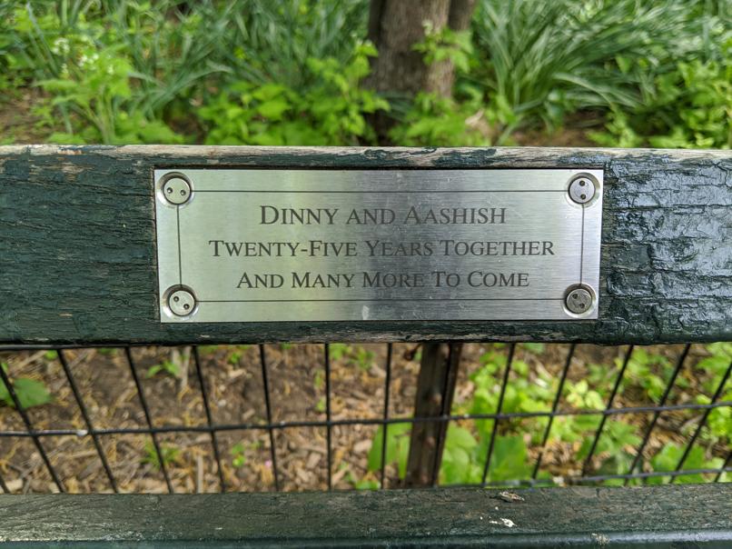 I saw this bench in Central Park