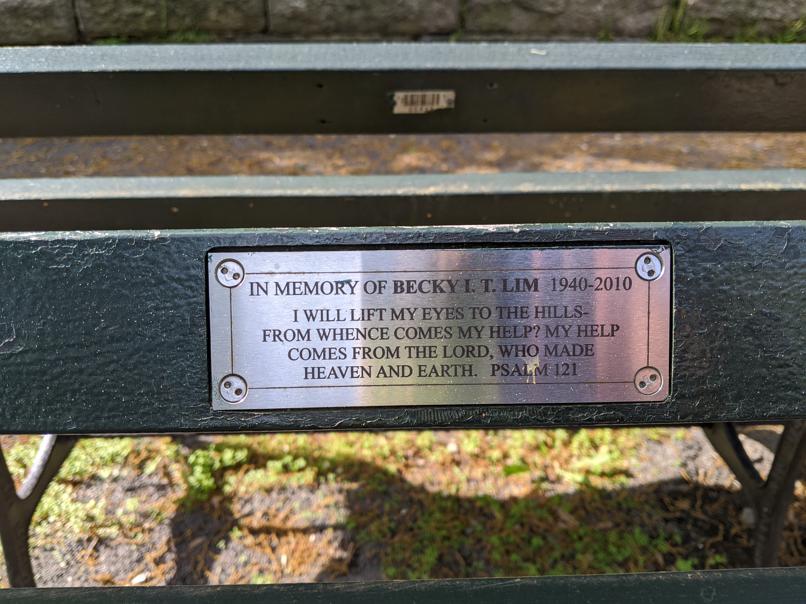 I saw this bench in Central Park