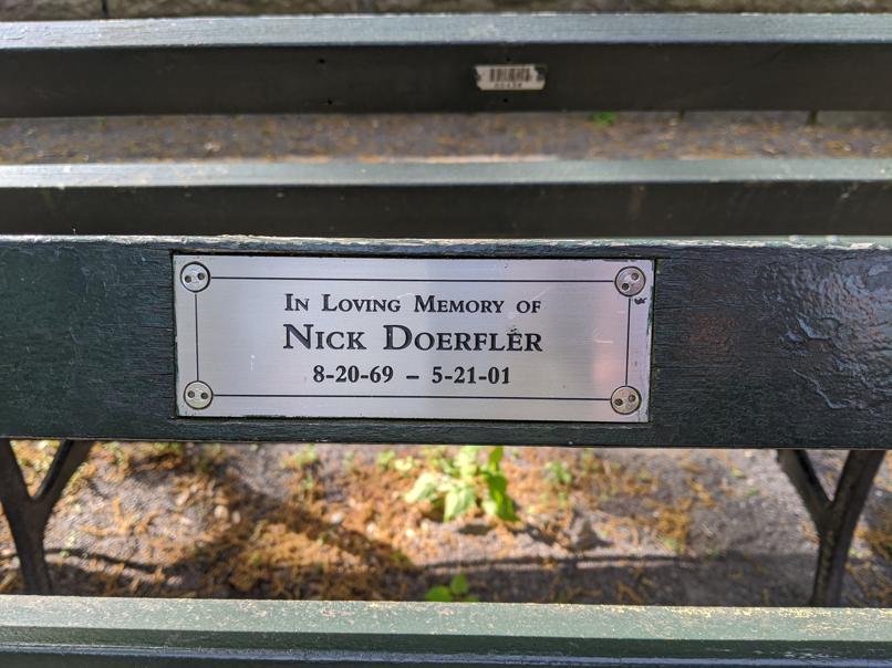 I saw this bench in Central Park