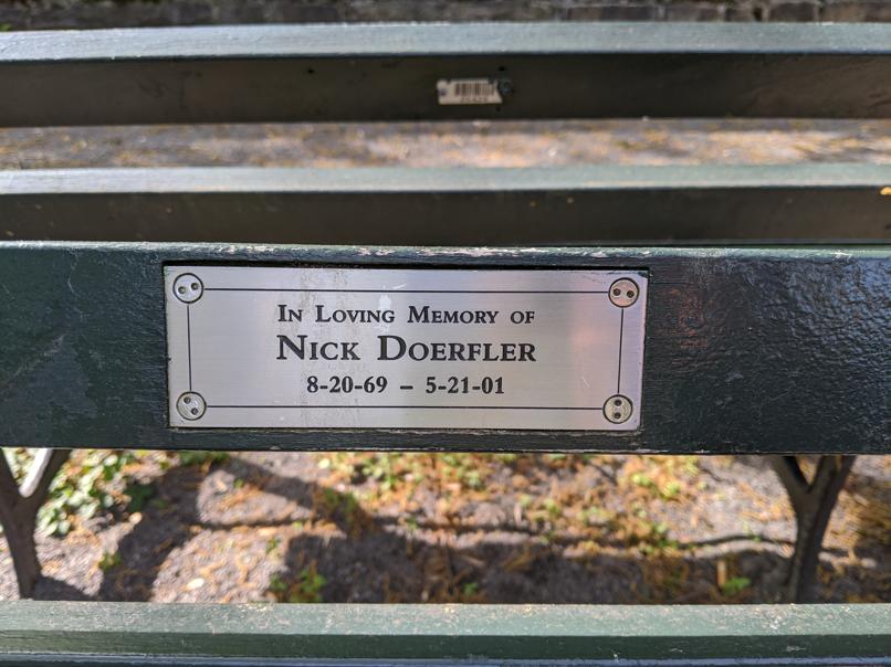 I saw this bench in Central Park