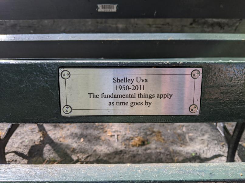 I saw this bench in Central Park