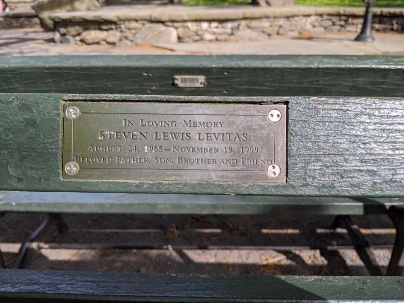 I saw this bench in Central Park