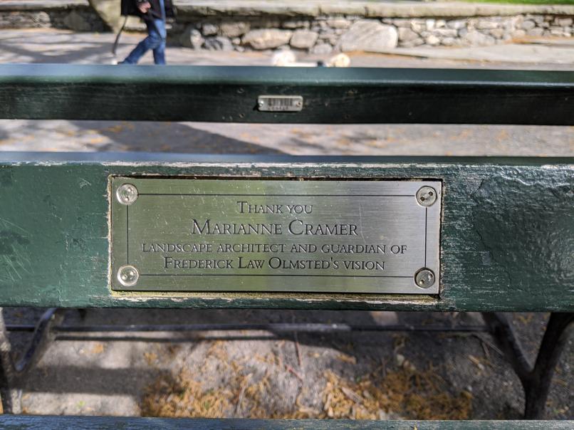 I saw this bench in Central Park