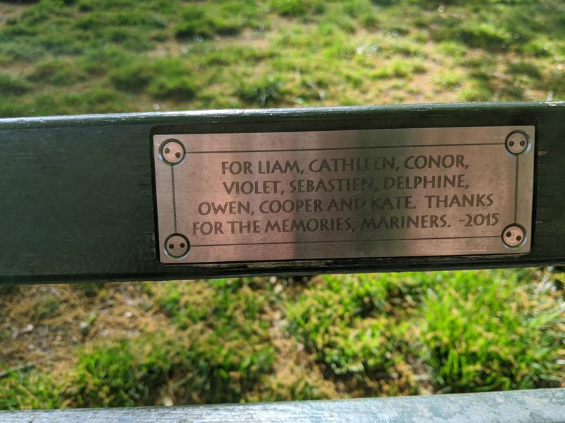 I saw this bench in Central Park