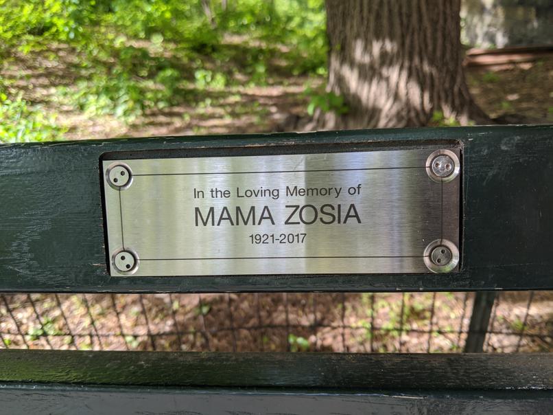 I saw this bench in Central Park