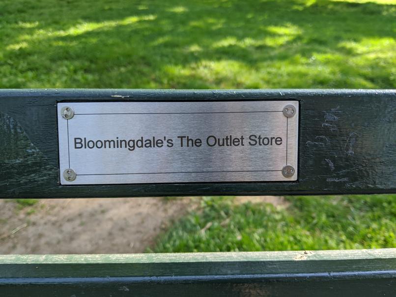 I saw this bench in Central Park