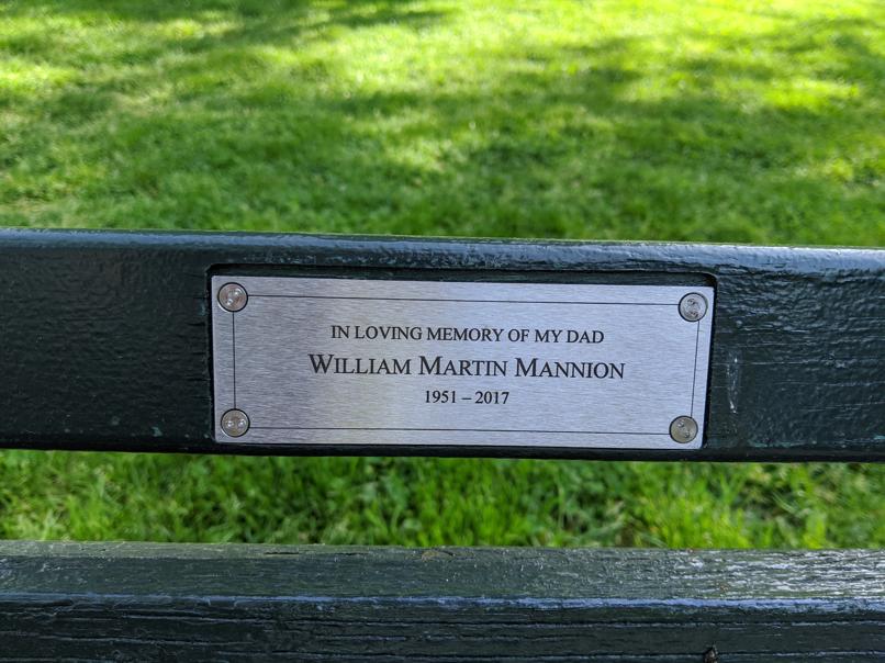 I saw this bench in Central Park