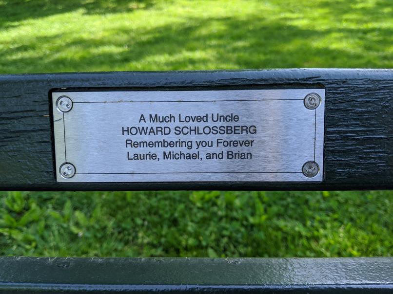 I saw this bench in Central Park