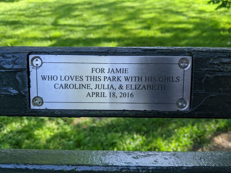 I saw this bench in Central Park