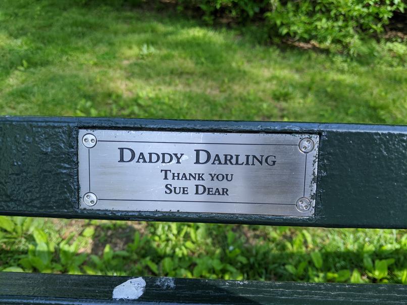 I saw this bench in Central Park