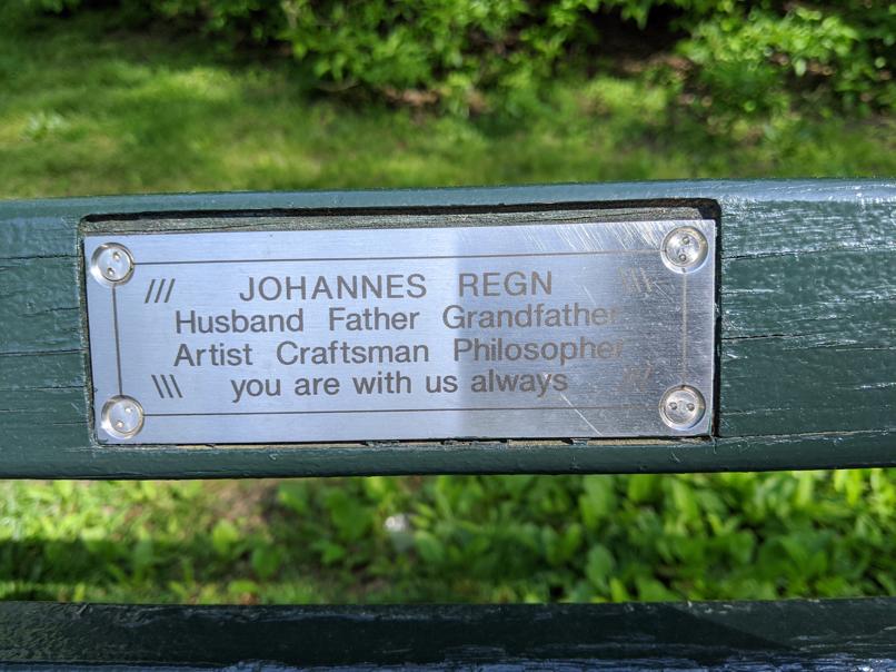 I saw this bench in Central Park