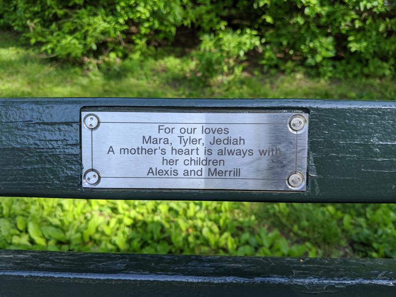 I saw this bench in Central Park