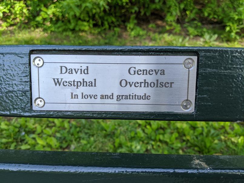 I saw this bench in Central Park