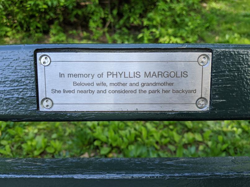 I saw this bench in Central Park