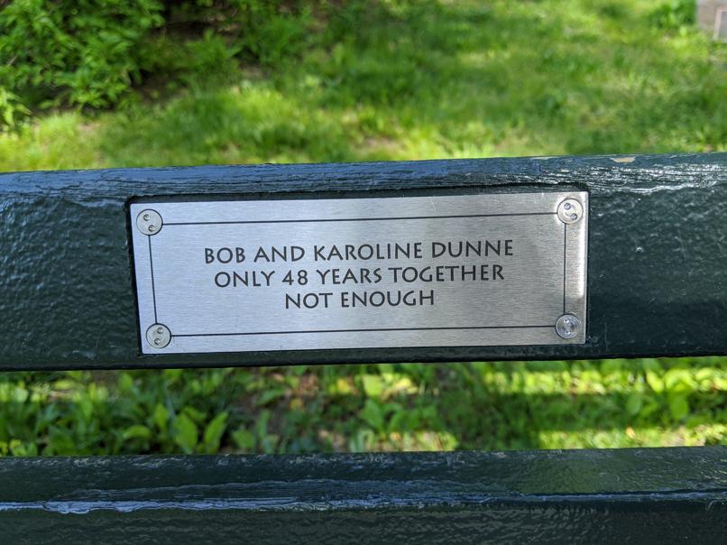 I saw this bench in Central Park