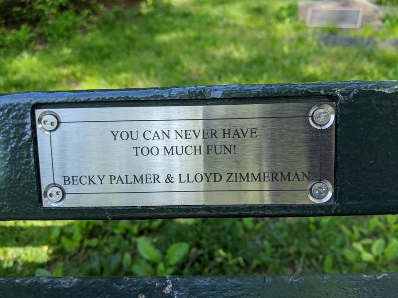 I saw this bench in Central Park