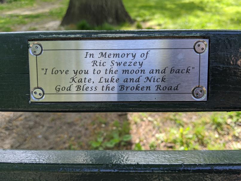 I saw this bench in Central Park