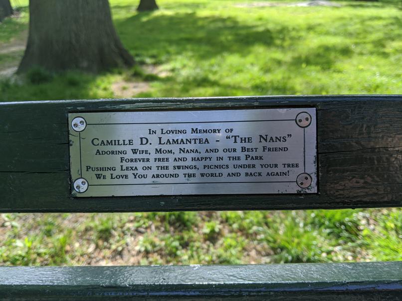 I saw this bench in Central Park